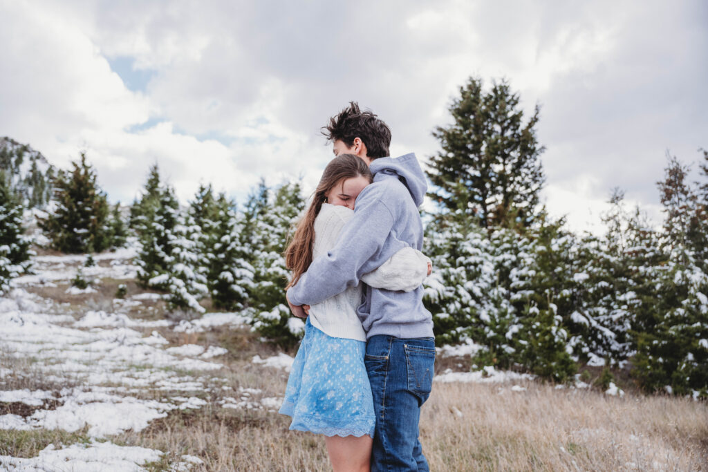Young love, couples photography in Montana