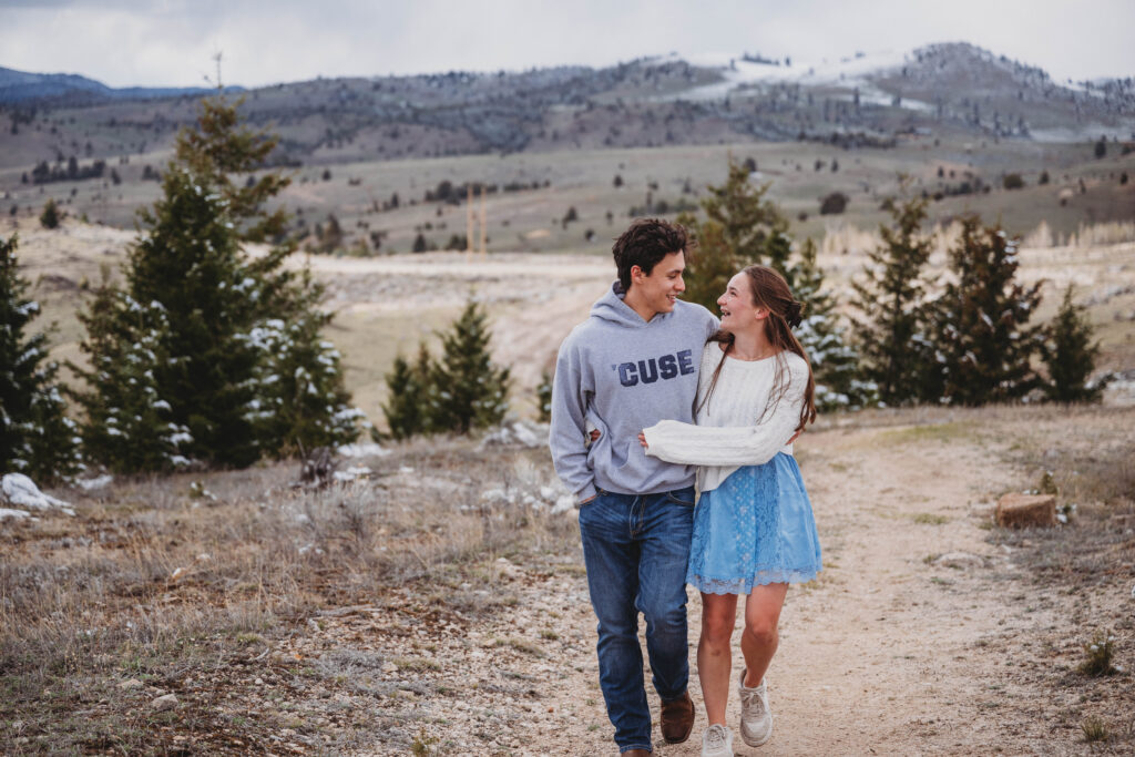 Walking the trail, couples in love